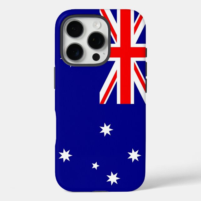 Apple iPhone 16 Pro Case-Mate, australische Flagge Case-Mate iPhone Hülle (Rückseite)