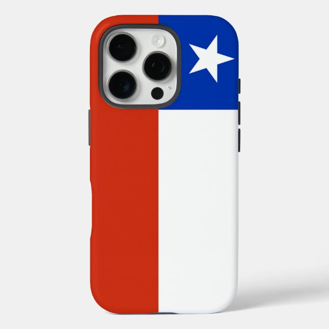 Apple iPhone 16 Pro Case-Mate, Chile-Flagge Case-Mate iPhone Hülle (Rückseite)