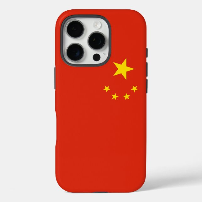 Apple iPhone 16 Pro Case-Mate, China-Flagge Case-Mate iPhone Hülle (Rückseite)