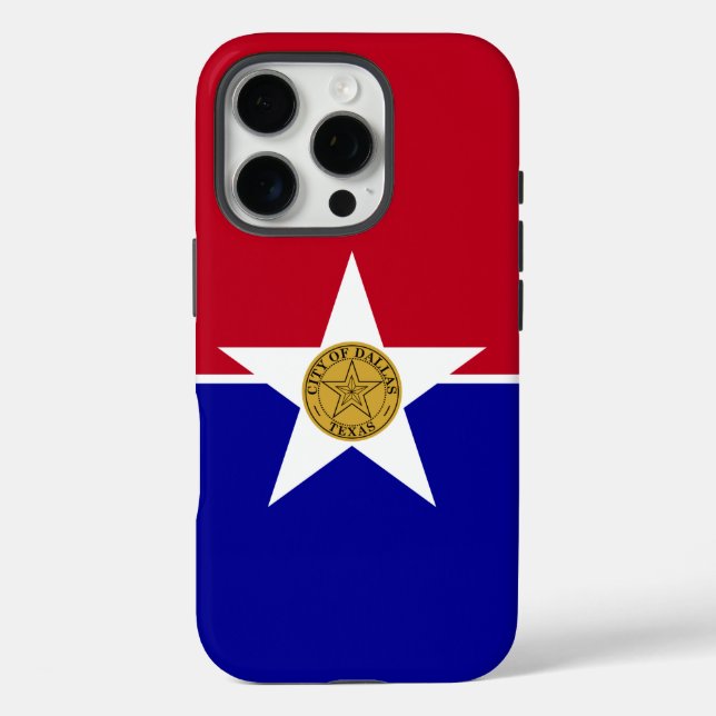 Apple iPhone 16 Pro Case-Mate, Dallas-Flagge Case-Mate iPhone Hülle (Rückseite)