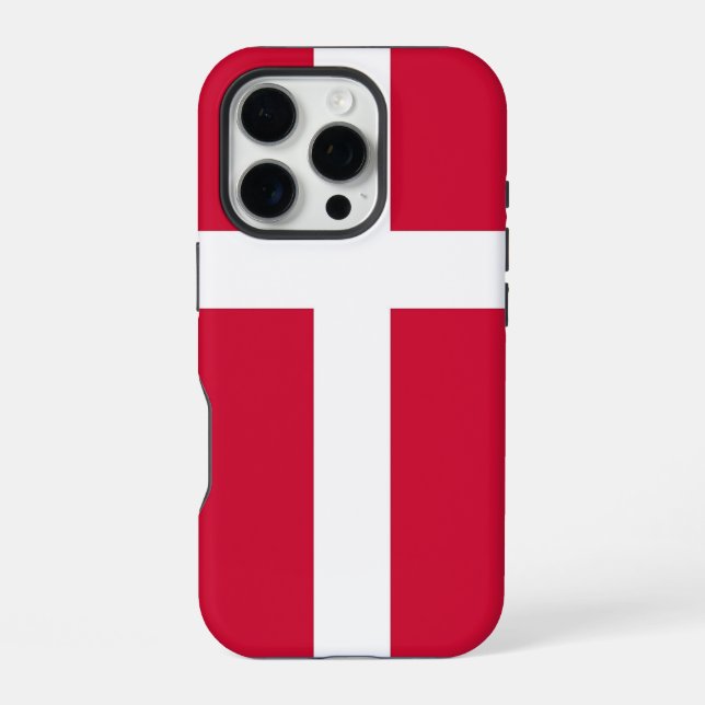 Apple iPhone 16 Pro Case-Mate, Dänemark-Flagge Hülle (Rückseite)