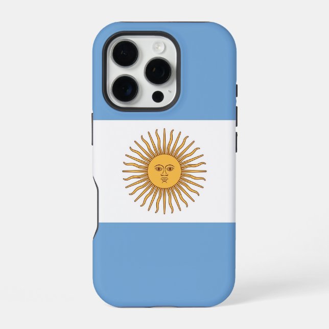 Apple iPhone 16 Pro Case-Mate, Flagge Argentiniens Hülle (Rückseite)