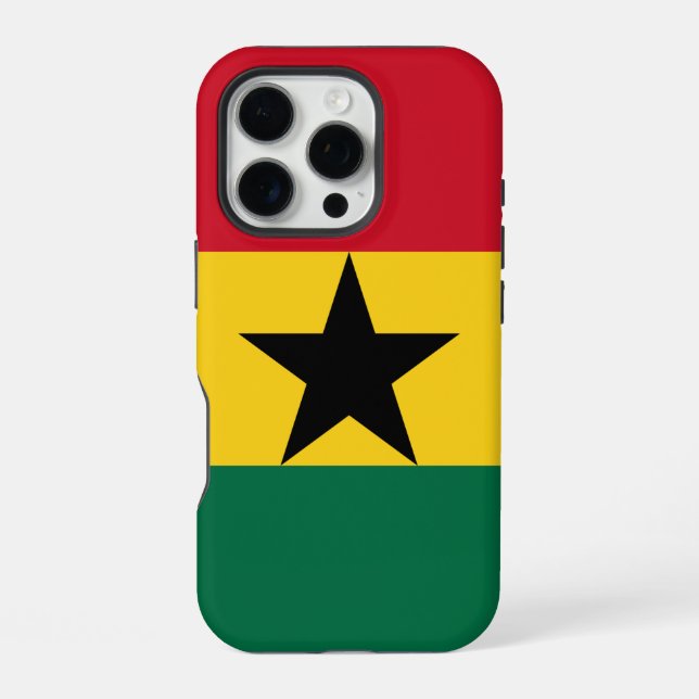 Apple iPhone 16 Pro Case-Mate, Flagge Ghanas Hülle (Rückseite)