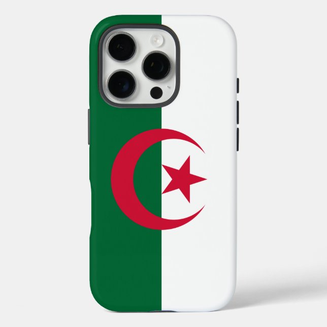Apple iPhone 16 Pro Case-Mate, Flagge von Algerien Case-Mate iPhone Hülle (Rückseite)