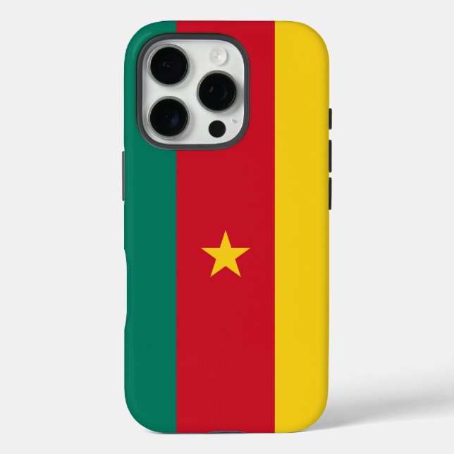 Apple iPhone 16 Pro Case-Mate, Flagge von Kamerun Case-Mate iPhone Hülle (Rückseite)