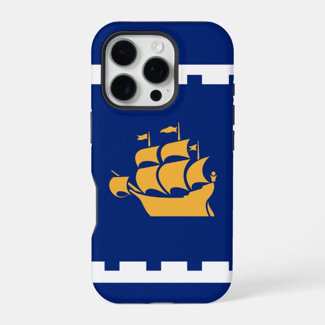 Apple iPhone 16 Pro Case-Mate, Flagge von Québec Hülle (Rückseite)