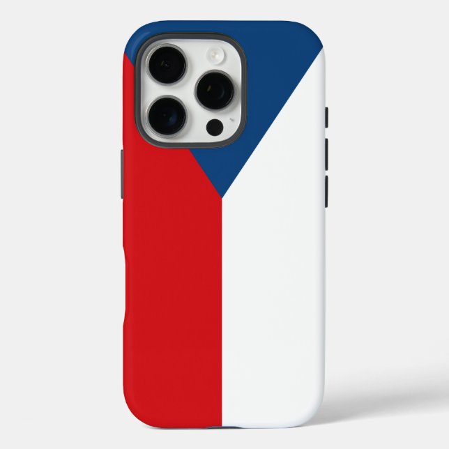 Apple iPhone 16 Pro Case-Mate, Flagge von Tschechi Case-Mate iPhone Hülle (Rückseite)