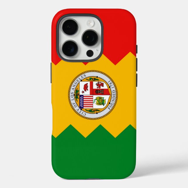 Apple iPhone 16 Pro Case-Mate, Los Angeles Flag Case-Mate iPhone Hülle (Rückseite)