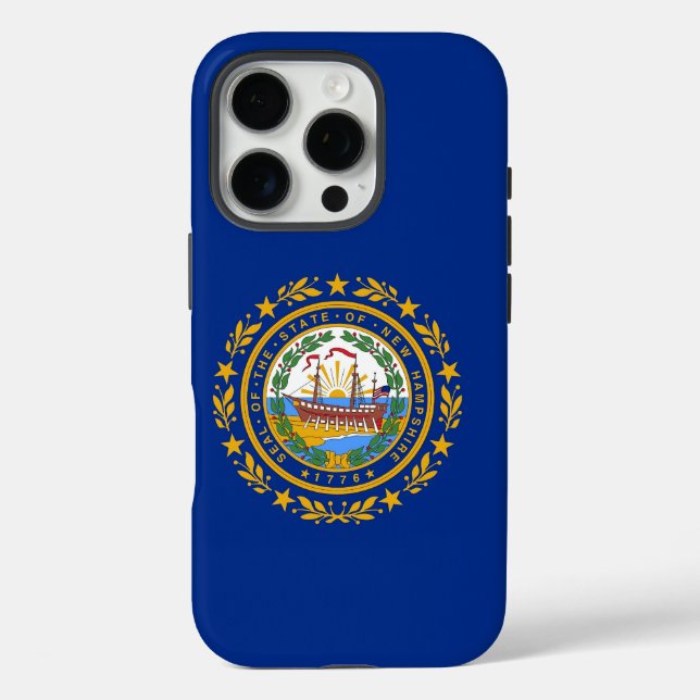 Apple iPhone 16 Pro Case-Mate, neue Hampshire-Flag Case-Mate iPhone Hülle (Rückseite)