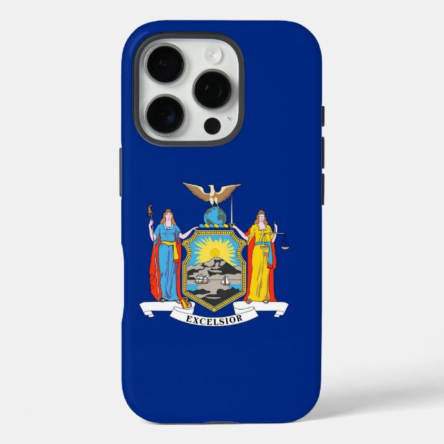 Apple iPhone 16 Pro Case-Mate, New Yorker Staatsfl Case-Mate iPhone Hülle (Rückseite)