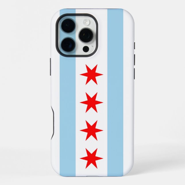 Apple iPhone 16 Pro Max Case, Chicago Flag Hülle (Rückseite)