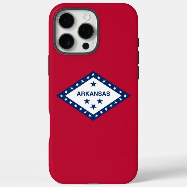 Apple iPhone 16 Pro Max Fall, Arkansas Flag Case-Mate iPhone Hülle (Rückseite)