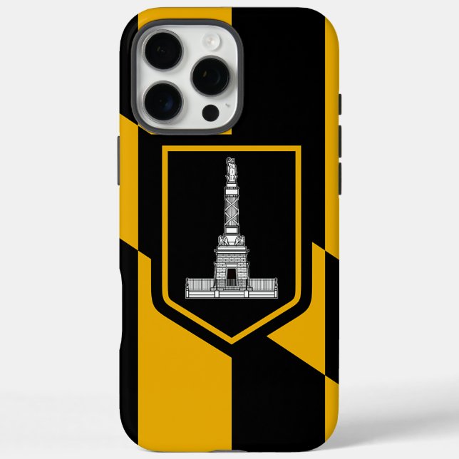 Apple iPhone 16 Pro Max Fall, Baltimore Flag Case-Mate iPhone Hülle (Rückseite)