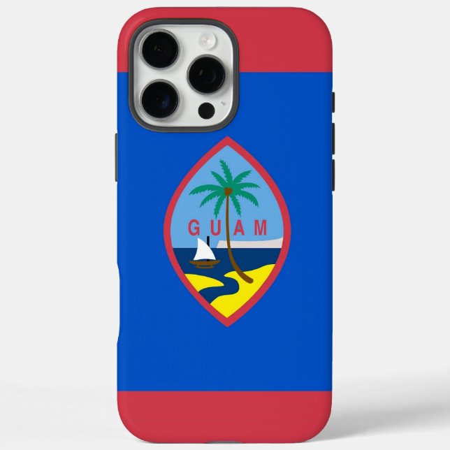 Apple iPhone 16 Pro Max Fall, Guam Flag Case-Mate iPhone Hülle (Rückseite)