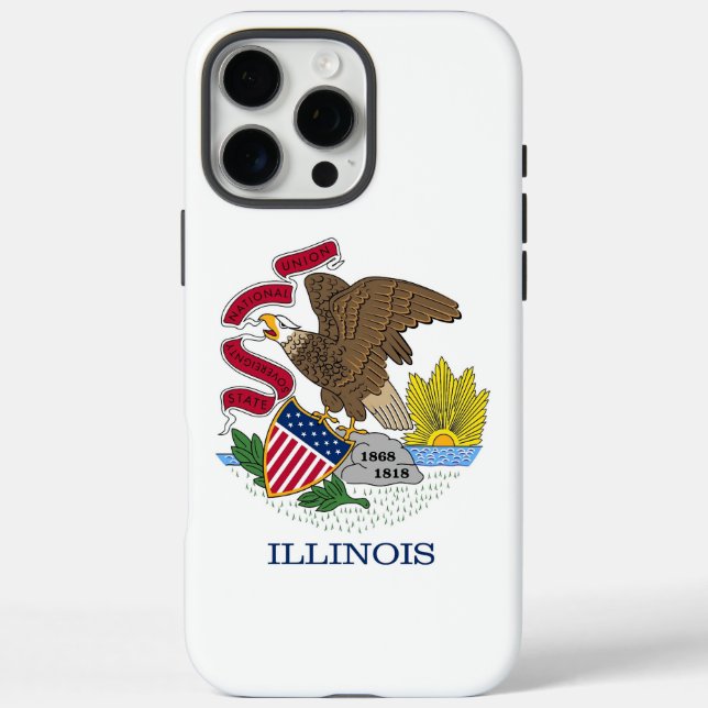 Apple iPhone 16 Pro Max Fall, Illinois Flag Case-Mate iPhone Hülle (Rückseite)