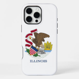 Apple iPhone 16 Pro Max Fall, Illinois Flag Hülle