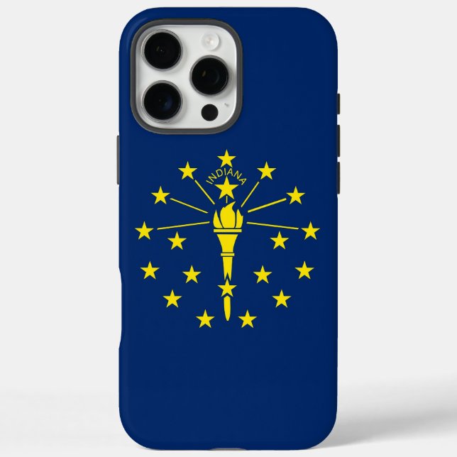 Apple iPhone 16 Pro Max Fall, Indiana-Flagge Case-Mate iPhone Hülle (Rückseite)