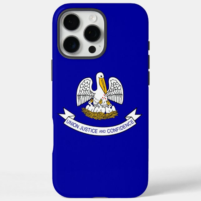 Apple iPhone 16 Pro Max Fall, Louisiana Flag Case-Mate iPhone Hülle (Rückseite)