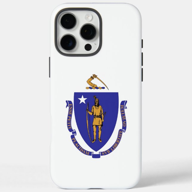 Apple iPhone 16 Pro Max Fall, Massachusetts Flag Case-Mate iPhone Hülle (Rückseite)