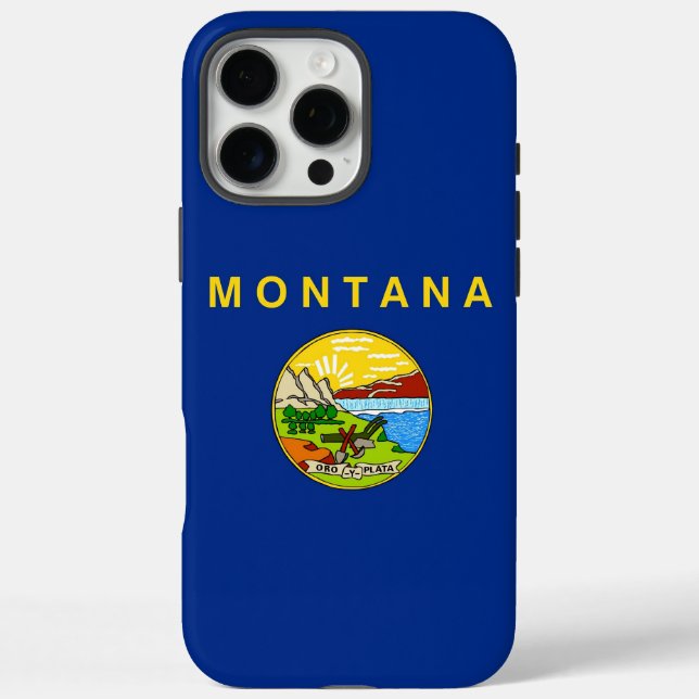 Apple iPhone 16 Pro Max Fall, Montana-Flagge Case-Mate iPhone Hülle (Rückseite)