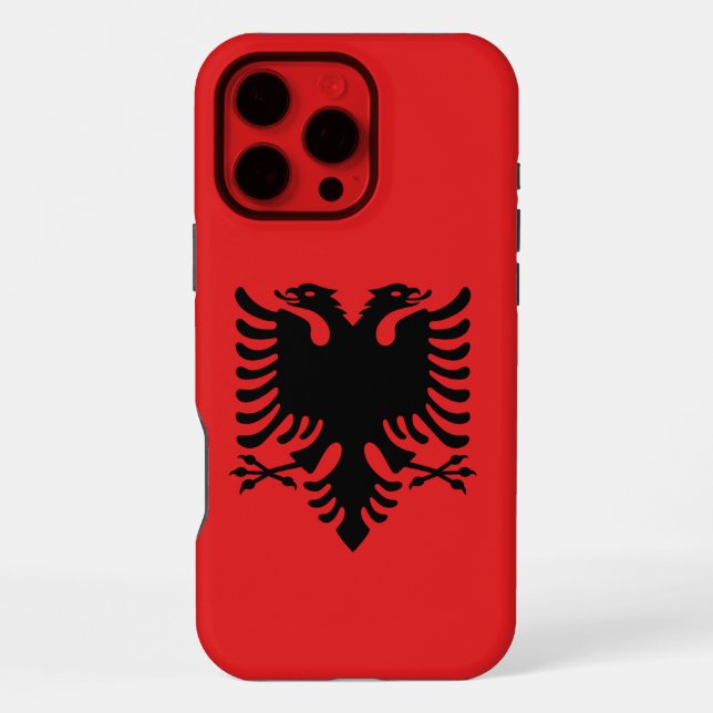 Apple iPhone 16 Pro Max Hülle, Albanien-Flagge Hülle (Rückseite)