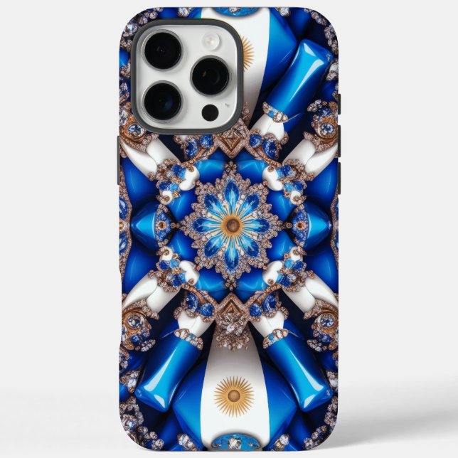 Apple iPhone 16 Pro Max Hülle, Argentinien Farben Case-Mate iPhone Hülle (Rückseite)
