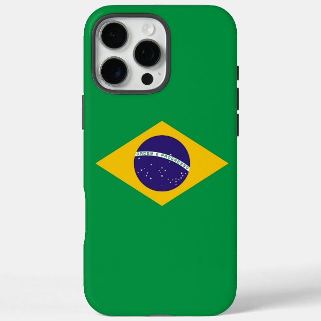 Apple iPhone 16 Pro Max Hülle, Brasilien-Flagge Case-Mate iPhone Hülle (Rückseite)