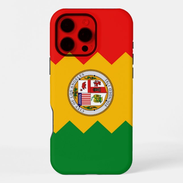 Apple iPhone 16 Pro Max Hülle, Los Angeles Flagge Hülle (Rückseite)