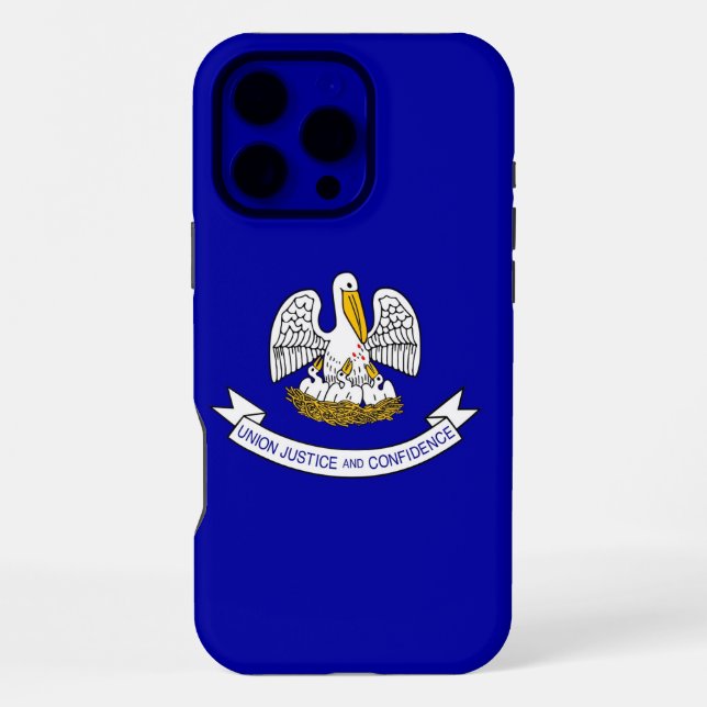 Apple iPhone 16 Pro Max Hülle, Louisiana-Flagge Hülle (Rückseite)