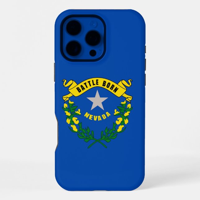 Apple iPhone 16 Pro Max Hülle, Nevada-Flagge Hülle (Rückseite)