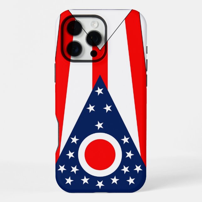 Apple iPhone 16 Pro Max Hülle, Ohio-Flagge Hülle (Rückseite)