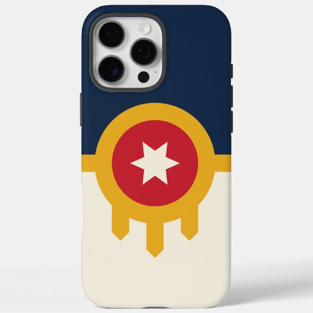 Apple iPhone 16 Pro Max Hülle, Tulsa City Flagge Case-Mate iPhone Hülle (Rückseite)