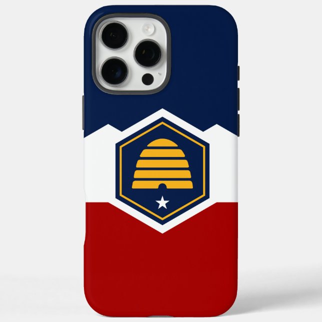 Apple iPhone 16 Pro Max, Utah Staatsflagge Case-Mate iPhone Hülle (Rückseite)