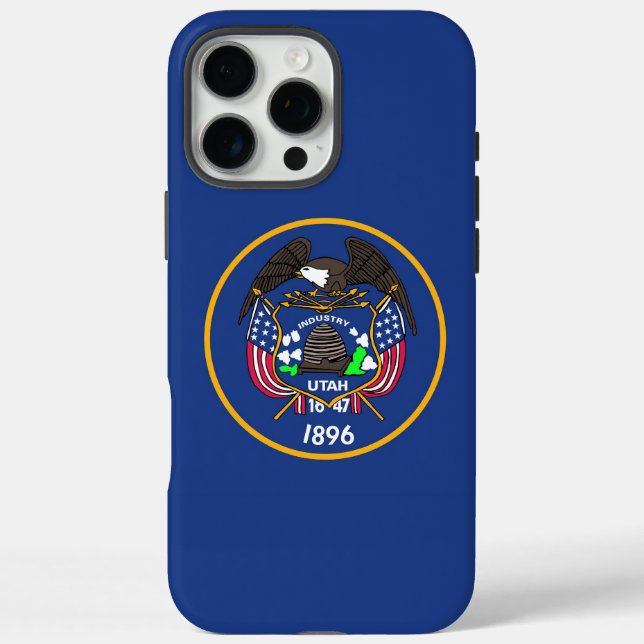 Apple iPhone 16 Pro Max, Utah State alte Flagge Case-Mate iPhone Hülle (Rückseite)