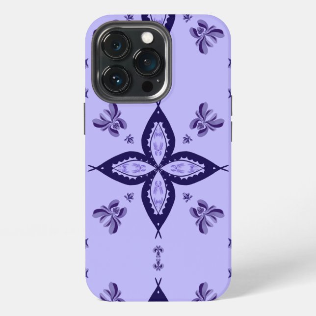 Apple iPhone case with flower design Hülle (Hinten)