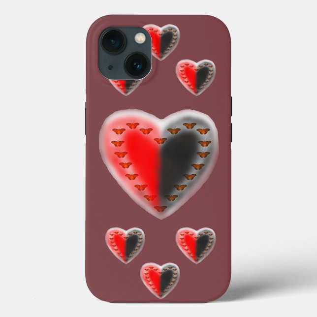 Apple iPhone X, Yin Yang Schmetterlingherzen Case-Mate iPhone Hülle (Rückseite)