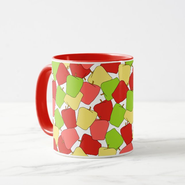 Apple Jumble Muster Tasse (Vorderseite Links)
