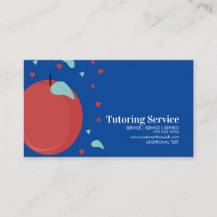 Apple Kids Tutoring Educational Business Card Visitenkarte