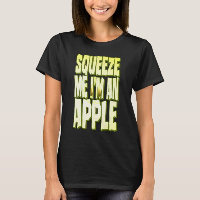 Apple Kostüm Halloween Fresh Fruit Slice Squeeze T-Shirt (Vorderseite)