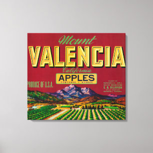 Apple Label Mount Valencia - Watsonville, CA Leinwanddruck