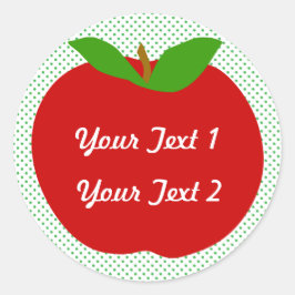 Apple Labels Runder Aufkleber