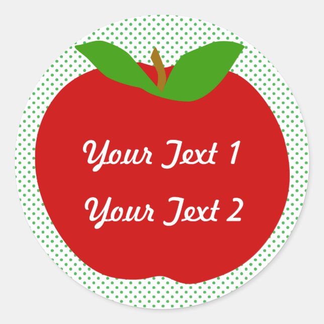 Apple Labels Runder Aufkleber (Vorderseite)