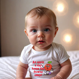 Apple lächelt: Adorable Retro Baby Bodysuit Strampler