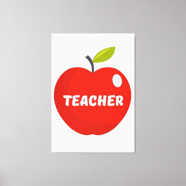 Apple Lehrer Leinwanddruck (Vorderseite)