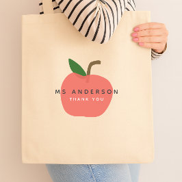 Apple-Lehrer | Modern Name Vielen Dank Tragetasche