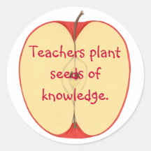 Apple, Lehrer Pflanze Samen von Wissensklebern