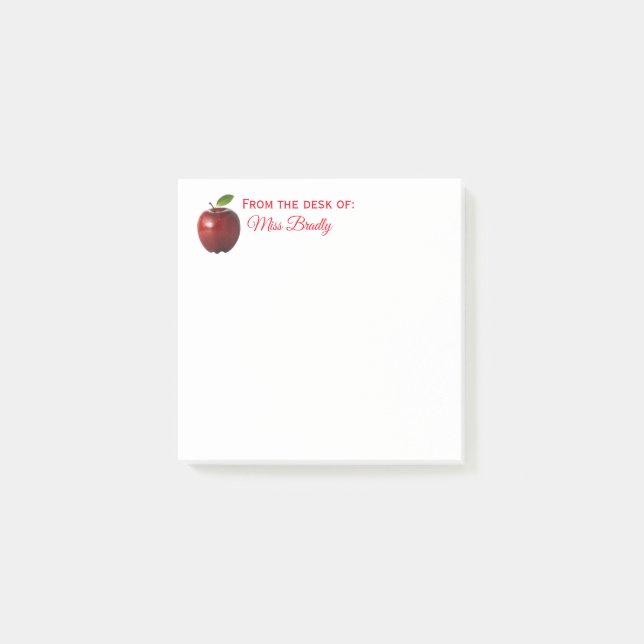 Apple-Lehrer - vom Schreibtisch der Gewohnheit Post-it Klebezettel (Vorderseite)