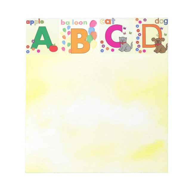 Apple Letter A Notizblock (Vorderseite)