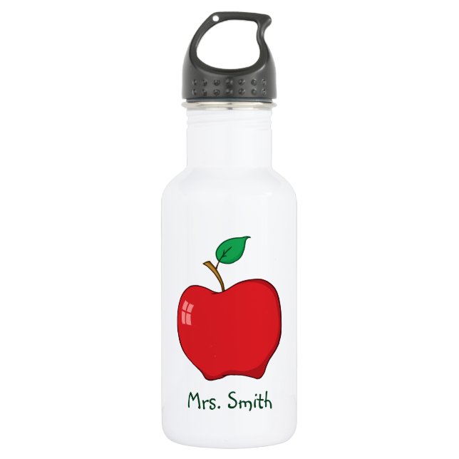 Apple Liberty Flasche für personalisierte Lehrerin Edelstahlflasche (Vorderseite)