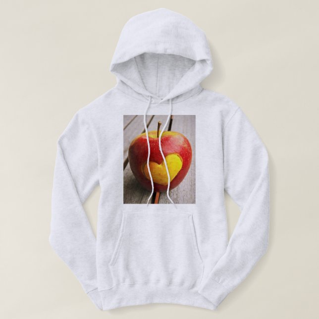 "Apple Liebe" Niedliches Foto. Jetzt kaufen Hoodie (Design vorne)